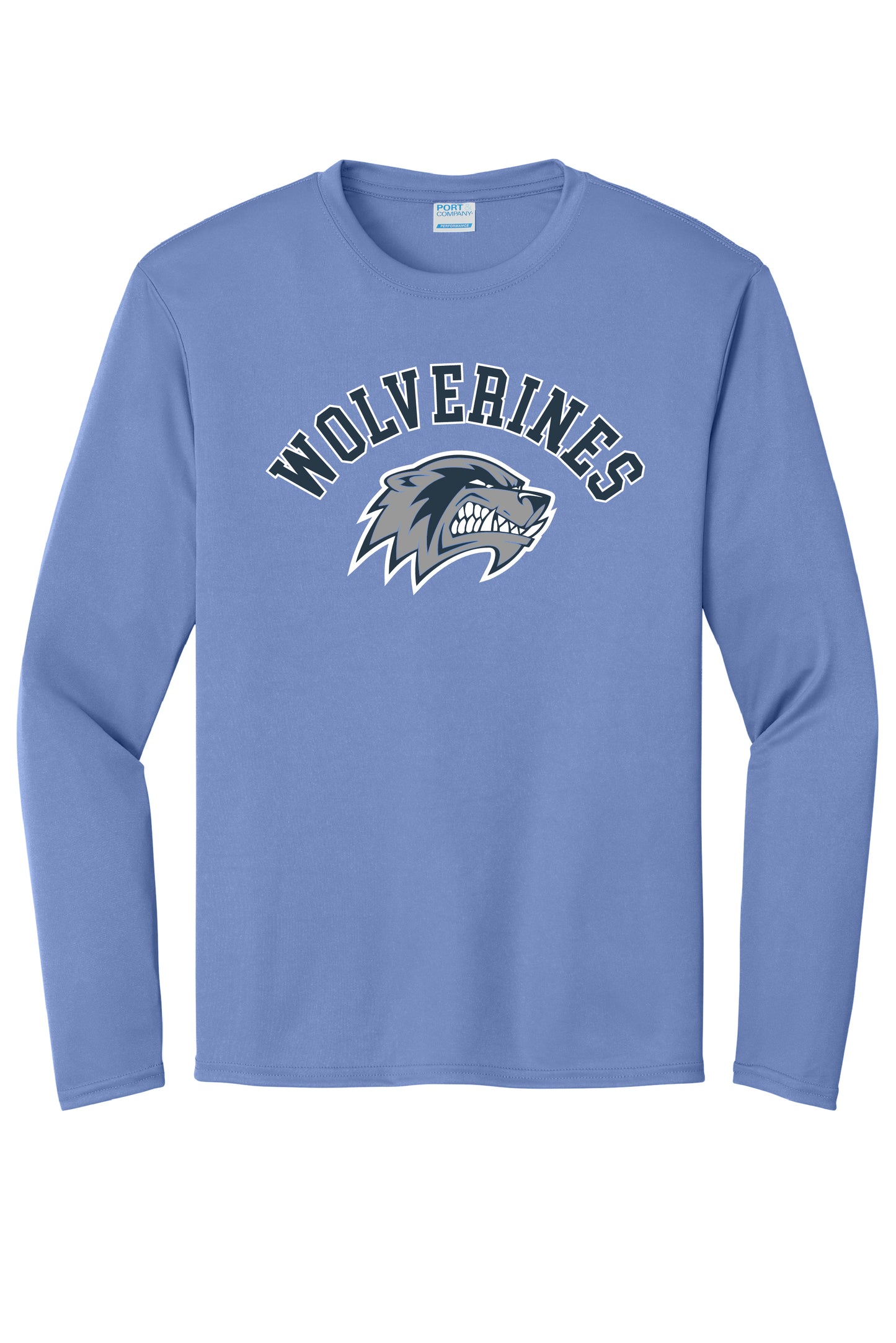 WOLVERINES LOGO L/S DRI-FIT TEE