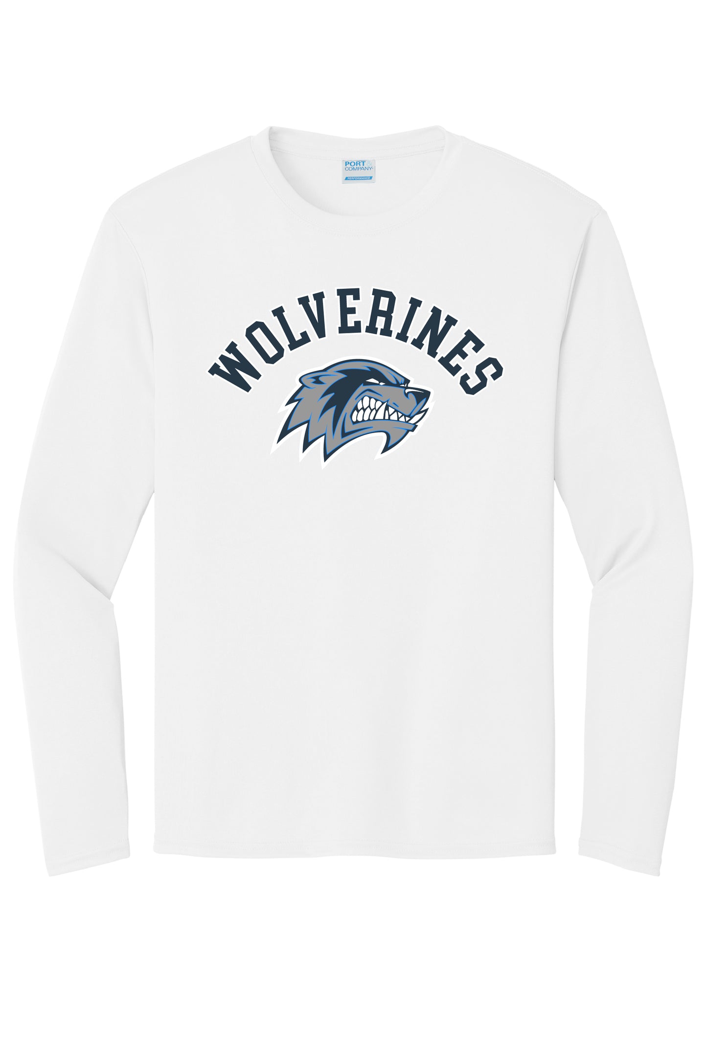 WOLVERINES LOGO L/S DRI-FIT TEE