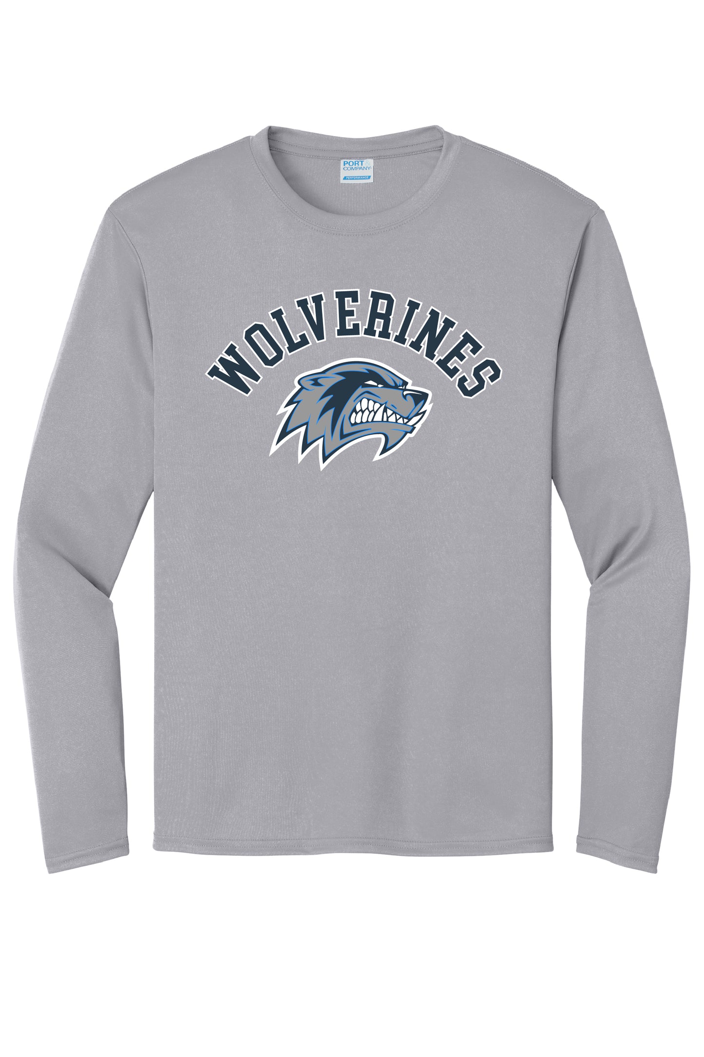 WOLVERINES LOGO L/S DRI-FIT TEE