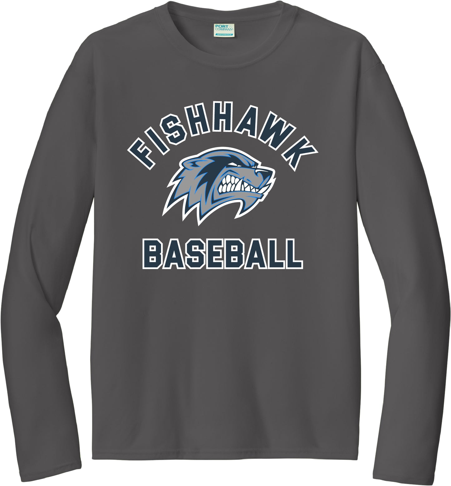 FISHHAWK BASEBALL LOGO L/S DRI-FIT TEE