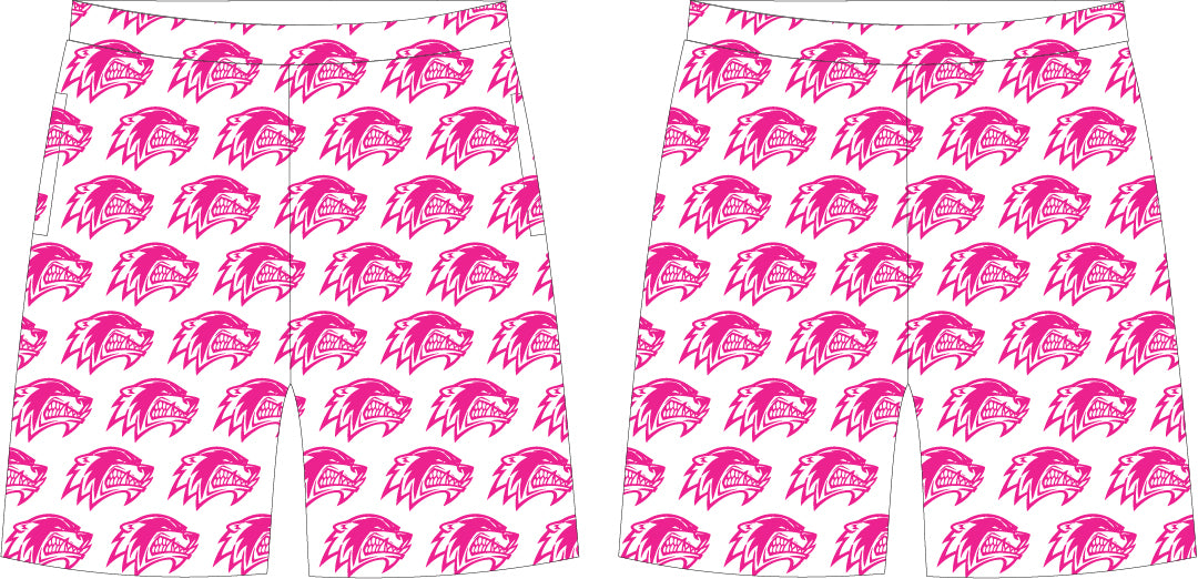 WOLVERINES CUSTOM SUBLIMATION POCKETED SHORTS (PINK LOGO)