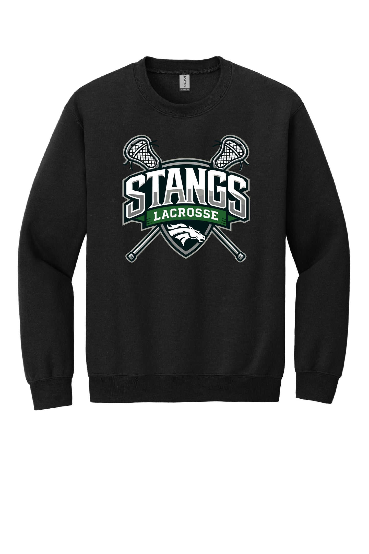 STANGS LACROSSE COTTON BLEND CREWNECK