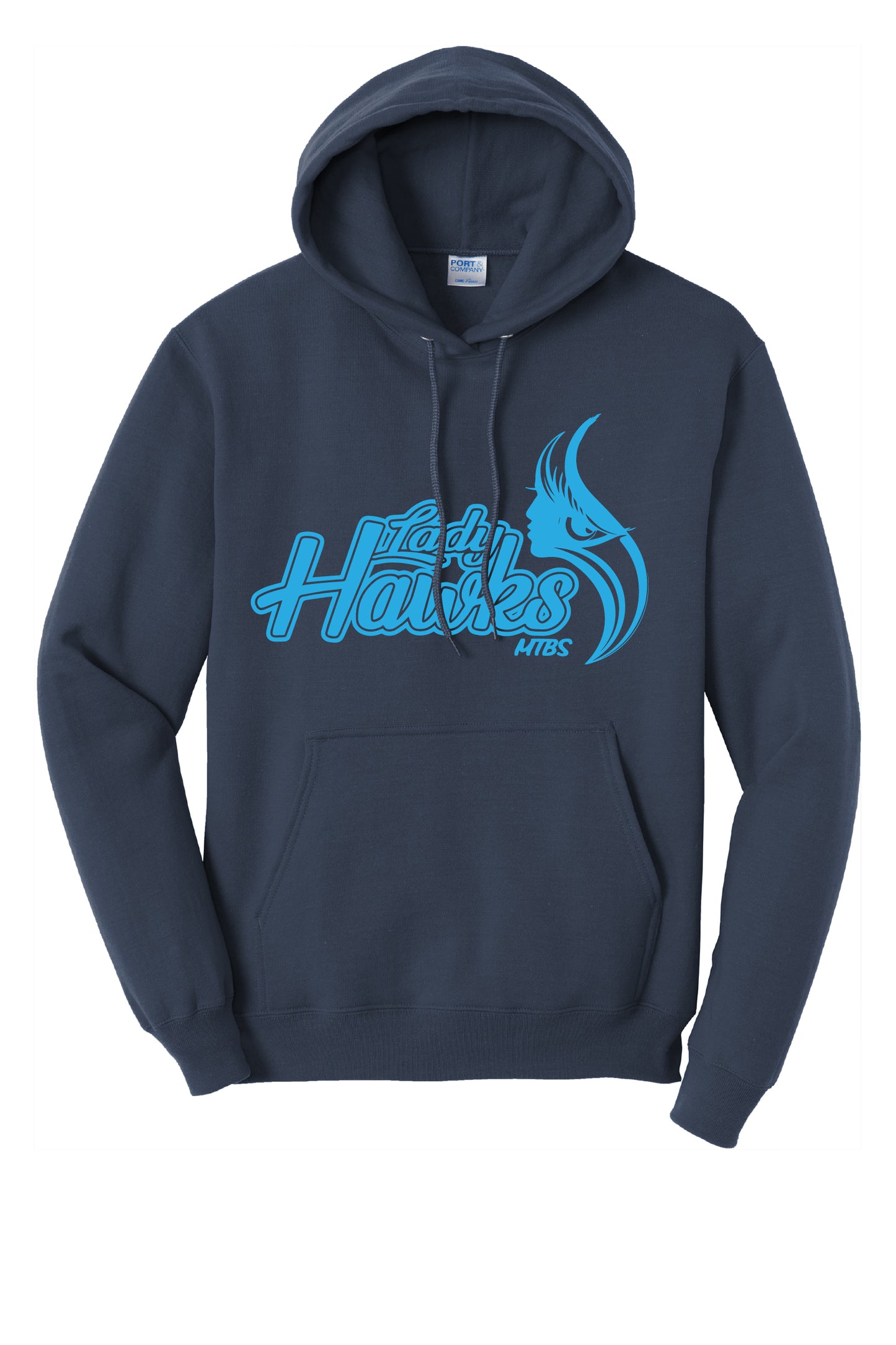 LADY HAWKS COTTON BLEND HOODIE (NAVY)