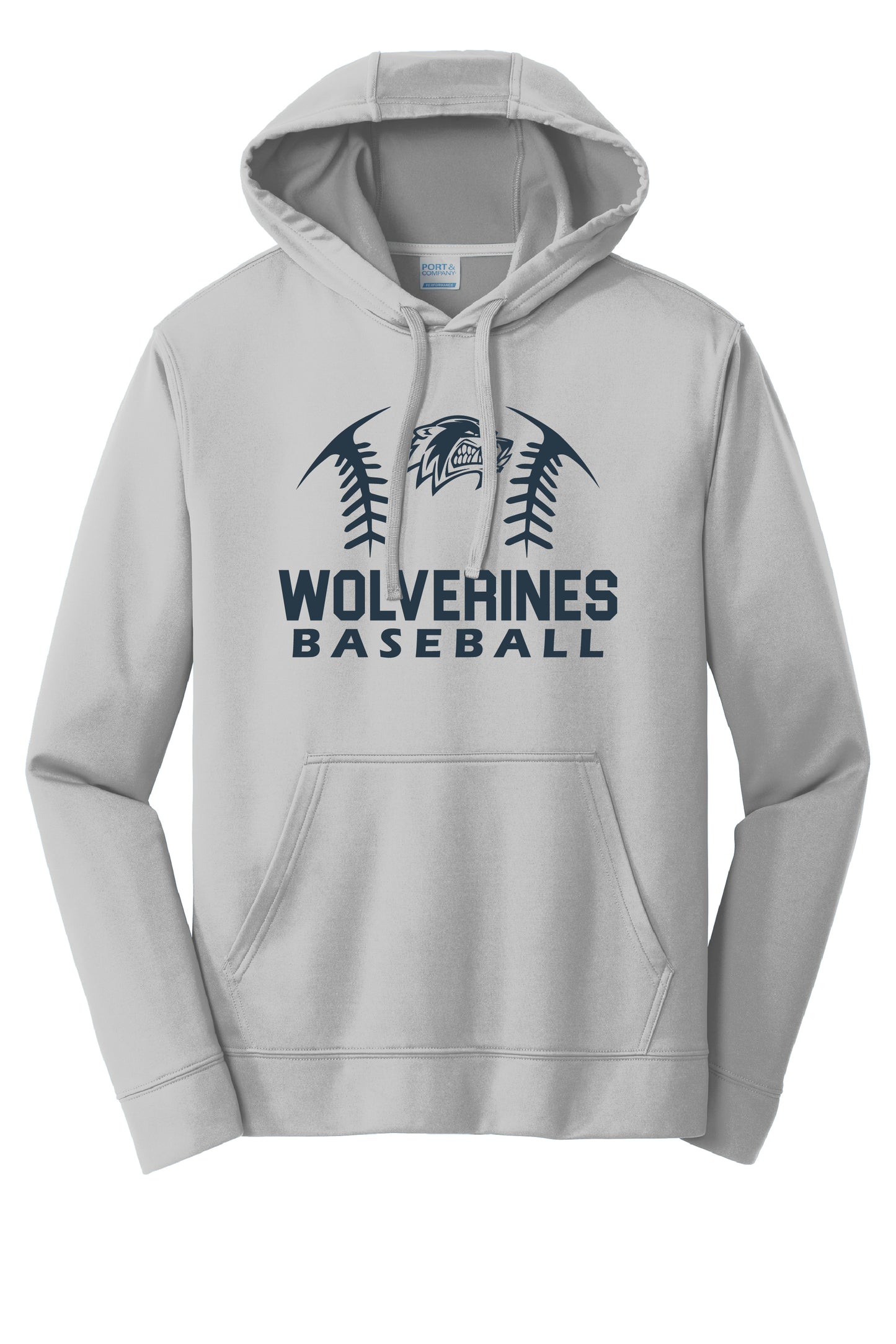 WOLVERINES BASEBALL HOODIE (GREY)