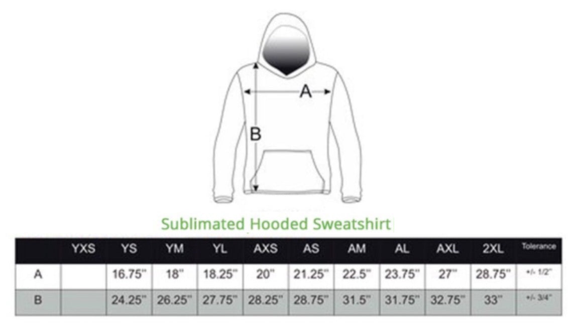 WOLVERINES CUSTOM SUBLIMATION L/S HOODED SWEATSHIRT