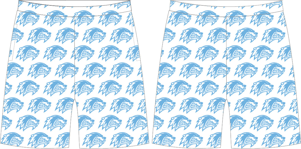 WOLVERINES CUSTOM SUBLIMATION POCKETED SHORTS (SOLID LOGO)