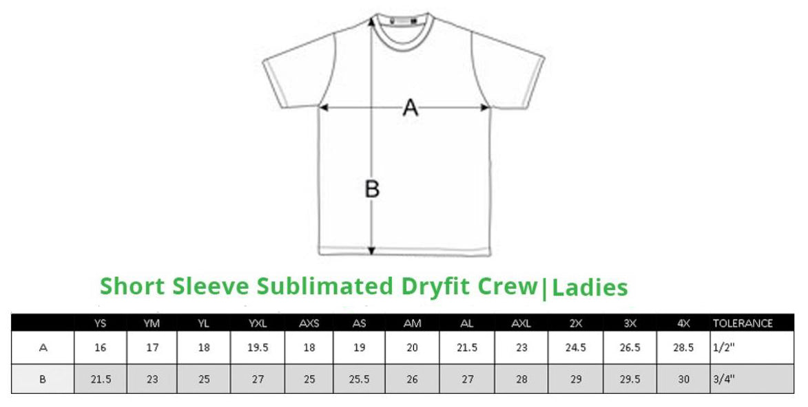 LB EAGLES CUSTOM SUBLIMATION S/S TEE (LADIES CUT)