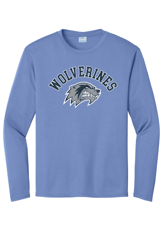 WOLVERINES LOGO L/S DRI-FIT TEE