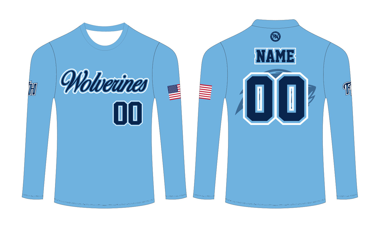 WOLVERINES CUSTOM SUBLIMATION L/S TEE