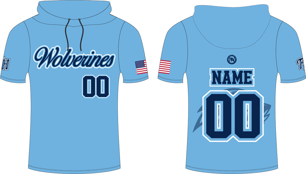 WOLVERINES CUSTOM SUBLIMATION S/S HOODED TEE