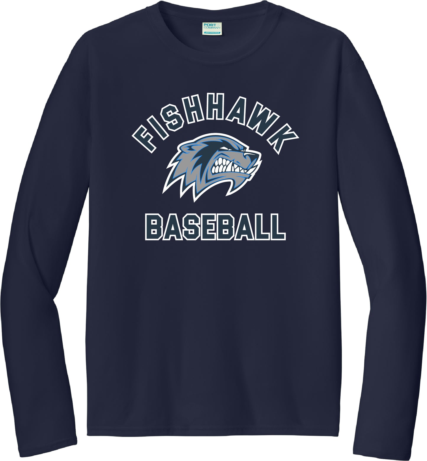 FISHHAWK BASEBALL LOGO L/S DRI-FIT TEE