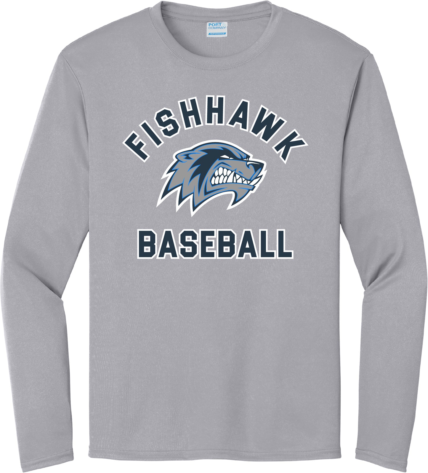 FISHHAWK BASEBALL LOGO L/S DRI-FIT TEE