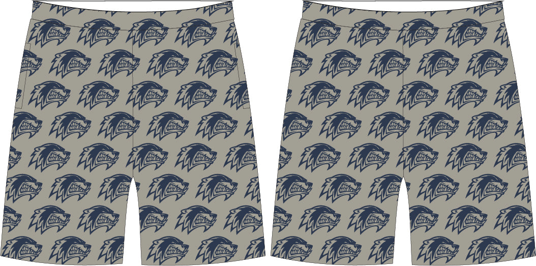 WOLVERINES CUSTOM SUBLIMATION POCKETED SHORTS (SOLID LOGO)