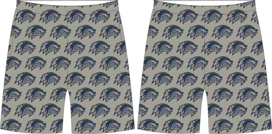 WOLVERINES CUSTOM SUBLIMATION POCKETED SHORTS (SOLID LOGO)