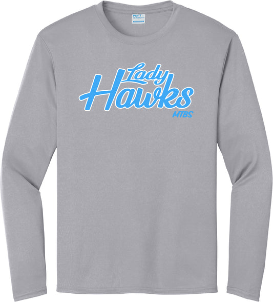 LADY HAWKS LOGO L/S DRI-FIT TEE