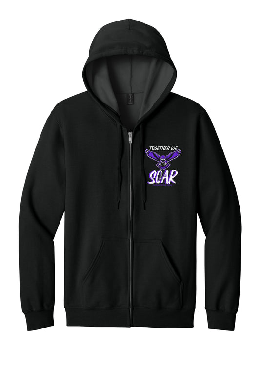 RANDALL "TOGETHER WE SOAR" COTTON BLEND FULL ZIP HOODIE (LOGO #1)
