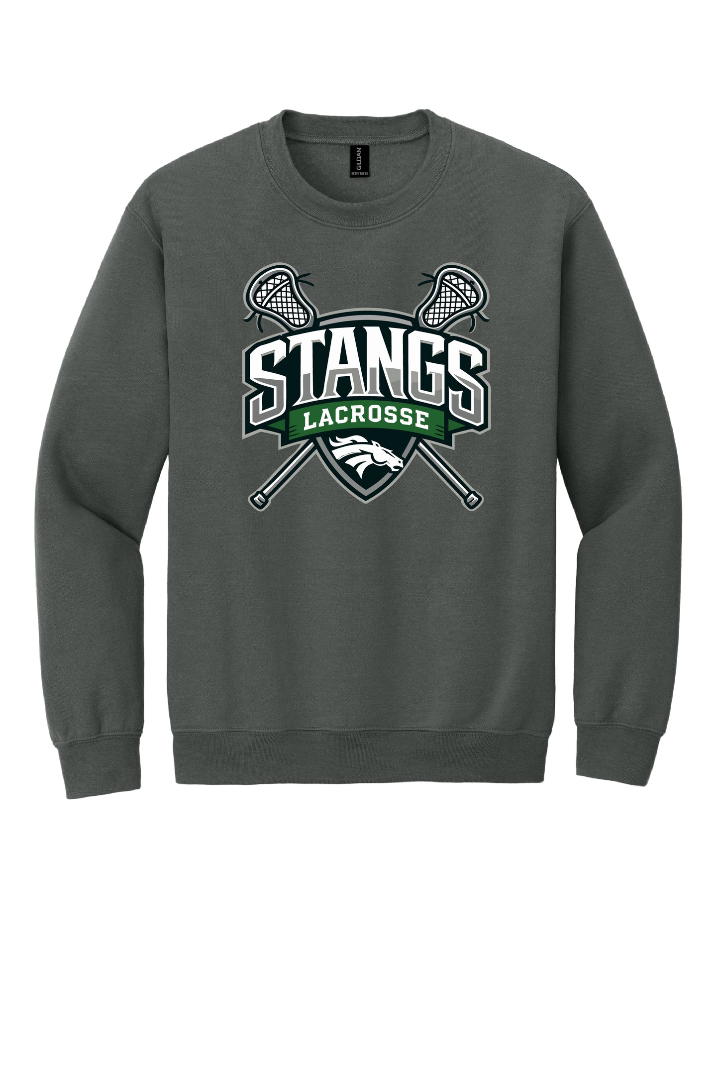 STANGS LACROSSE COTTON BLEND CREWNECK