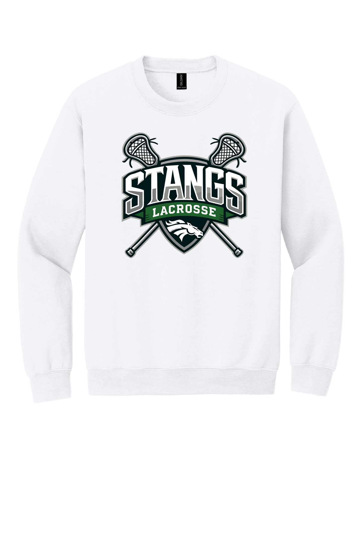 STANGS LACROSSE COTTON BLEND CREWNECK
