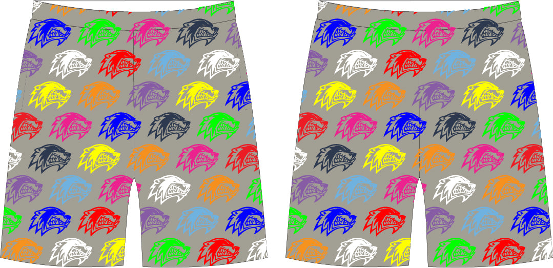 WOLVERINES CUSTOM SUBLIMATION POCKETED SHORTS (MULTI LOGO)