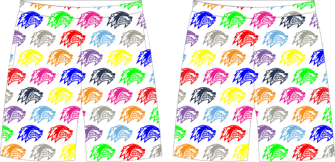 WOLVERINES CUSTOM SUBLIMATION POCKETED SHORTS (MULTI LOGO)