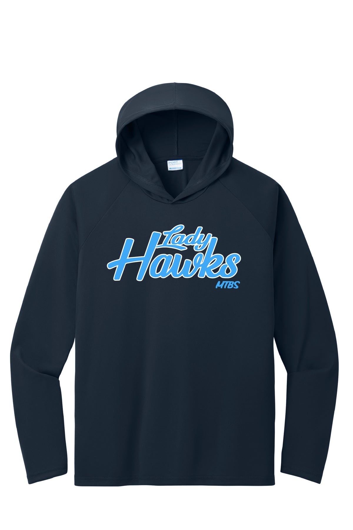 LADY HAWKS LOGO L/S DRI-FIT HODDIE TEE