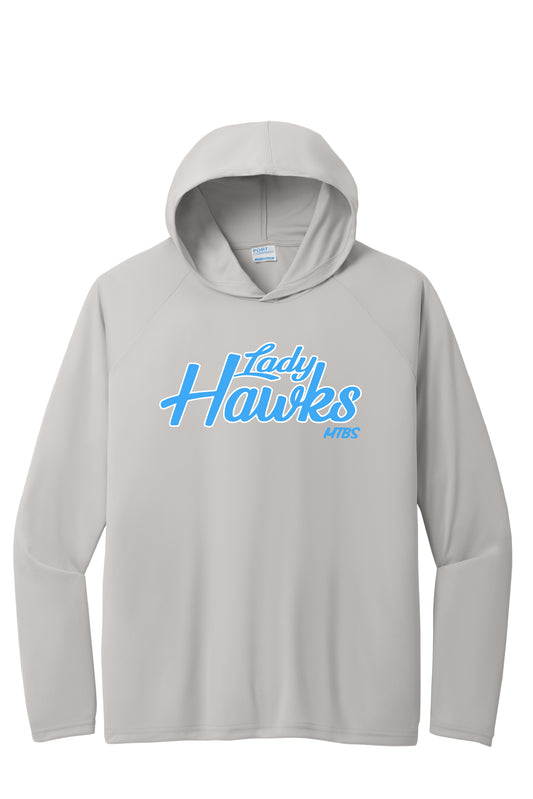 LADY HAWKS LOGO L/S DRI-FIT HODDIE TEE