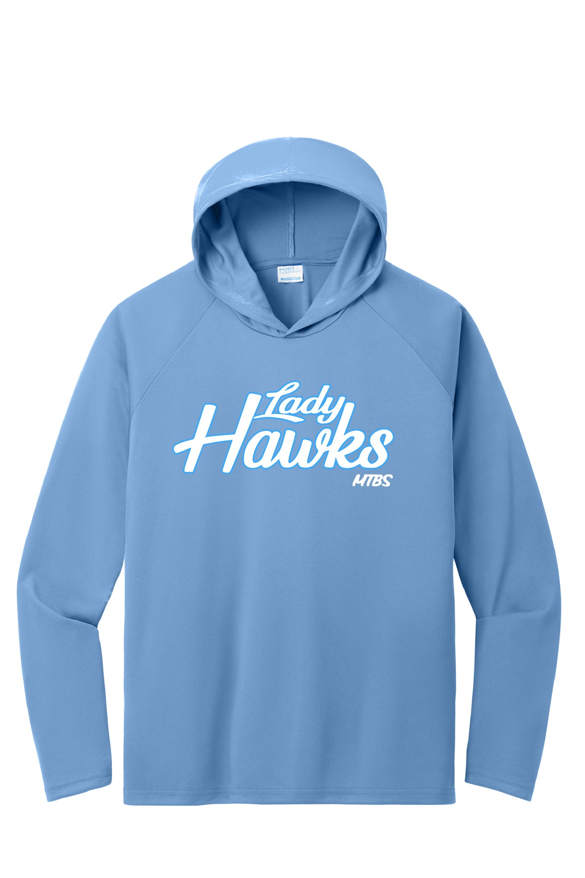 LADY HAWKS LOGO L/S DRI-FIT HODDIE TEE