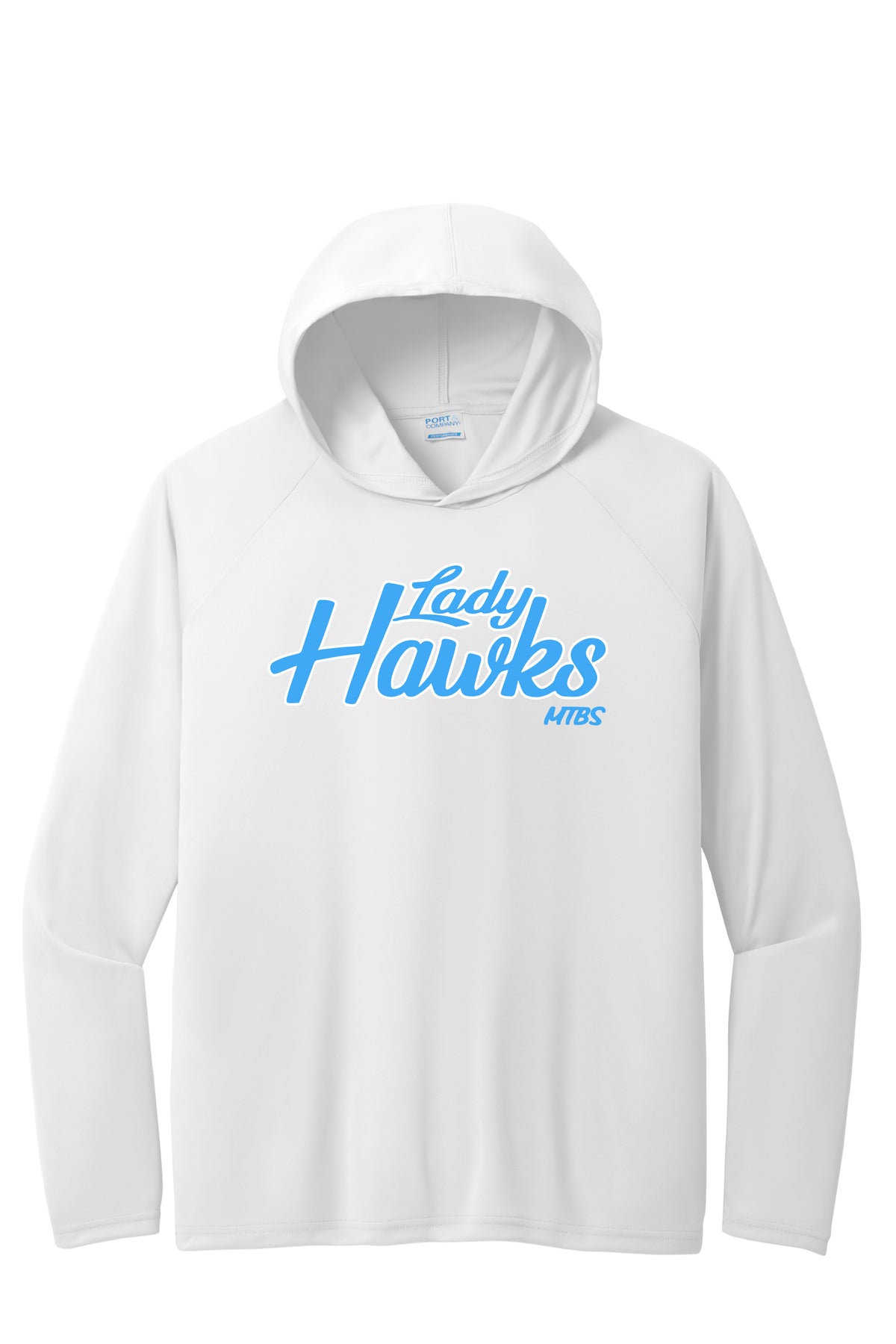 LADY HAWKS LOGO L/S DRI-FIT HODDIE TEE