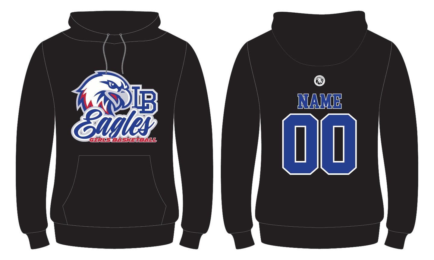 LB EAGLES CUSTOM SUBLIMATION L/S HOODED TEE