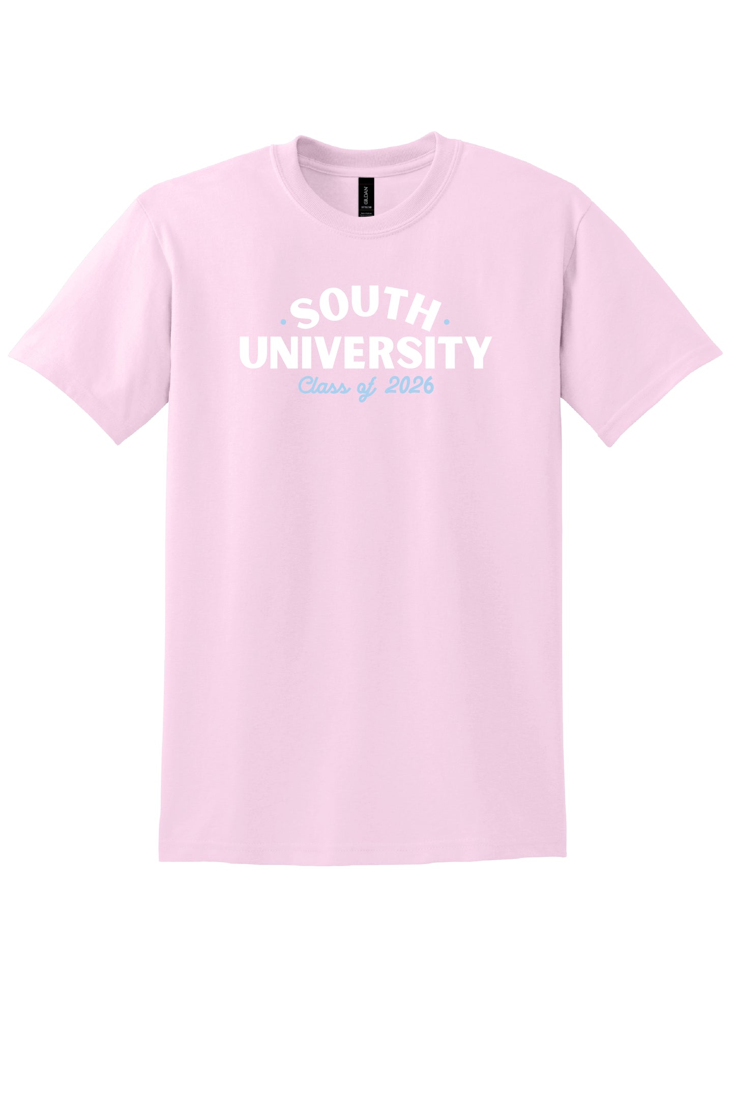 "SOUTH UNIVERSITY CLASS OF 2026" COTTON BLEND TEE (Pink)
