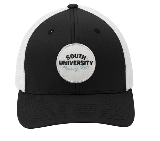"SOUTH UNIVERSITY CLASS OF 2026" TRUCKER SNAPBACK CAP (Black/White)