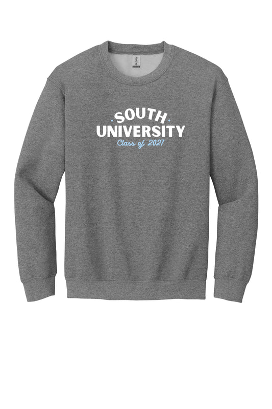 "SOUTH UNIVERSITY CLASS OF 2027" CREWNECK COTTON BLEND SWEATSHIRT