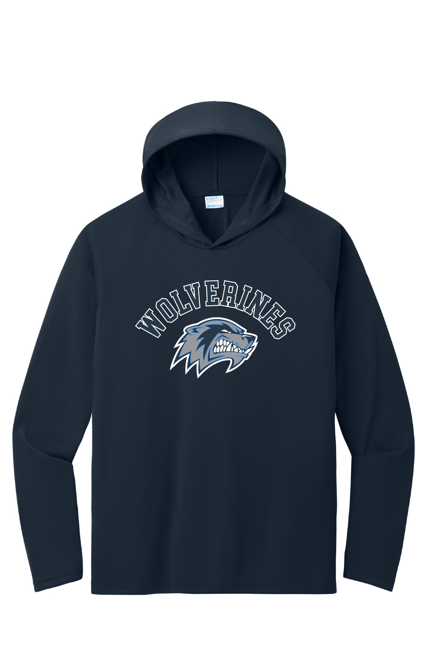 WOLVERINES LOGO L/S DRI-FIT HOODIE TEE