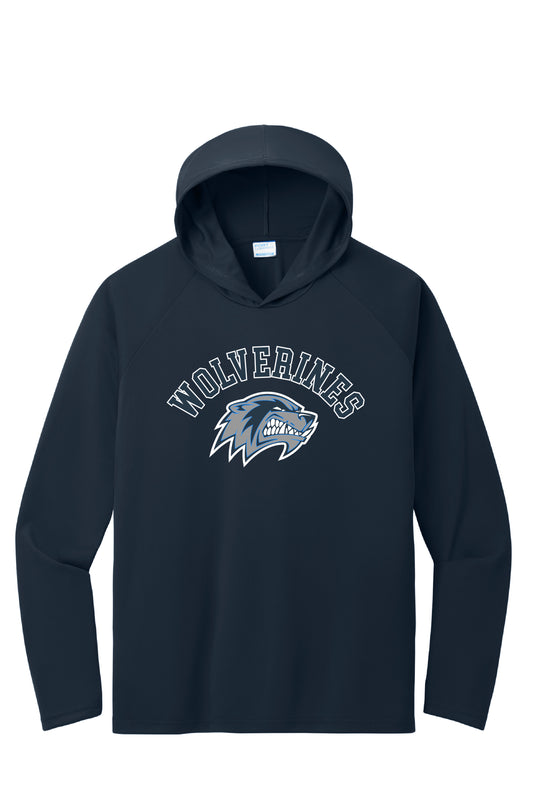 WOLVERINES LOGO L/S DRI-FIT HOODIE TEE