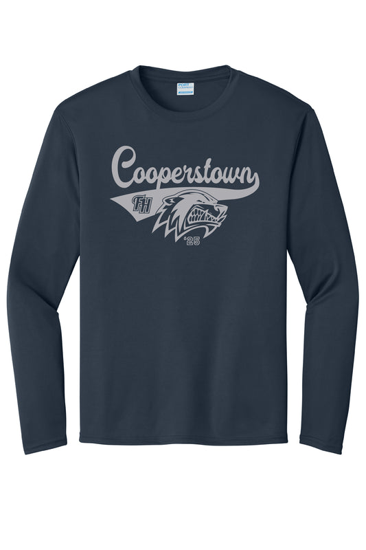 2025 FISHHAWK COOPERSTOWN DRI-FIT L/S TEE (NAVY)