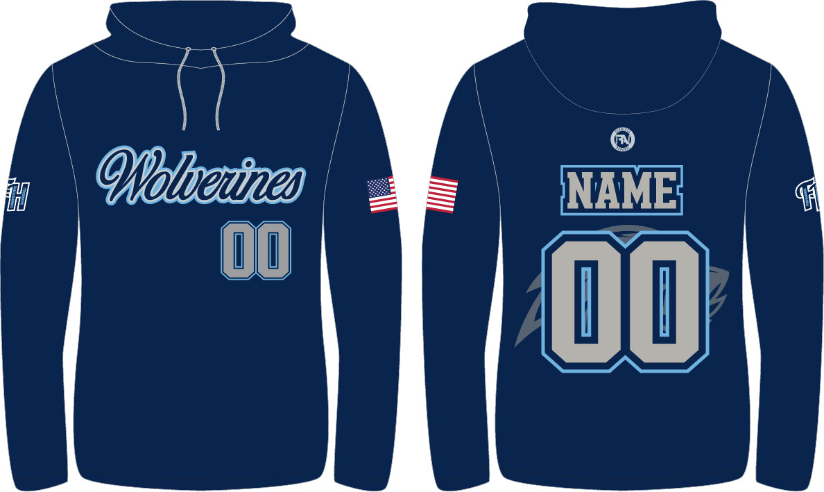 WOLVERINES CUSTOM SUBLIMATION L/S HOODED TEE