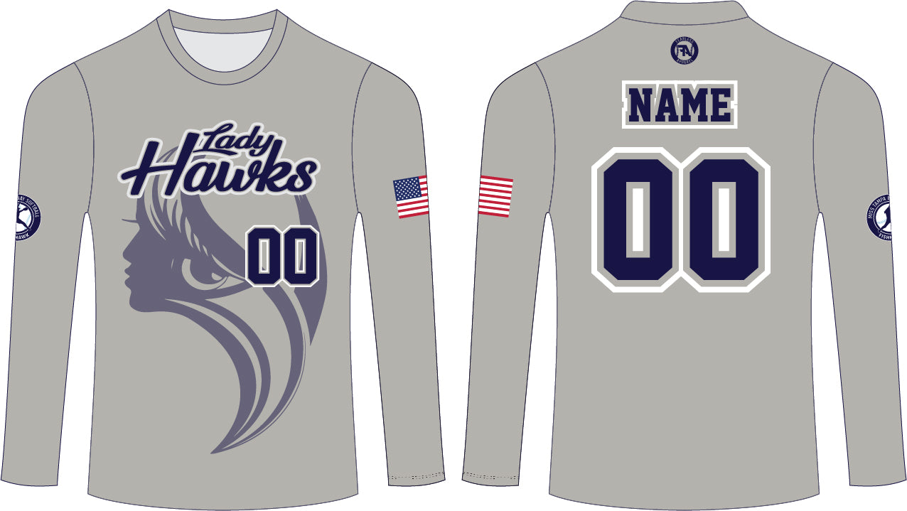 LADY HAWKS CUSTOM SUBLIMATION L/S TEE